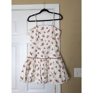 Thirty Thirty L.A Floral Mini Dress- Size Medium- Cottagecore Rose Print